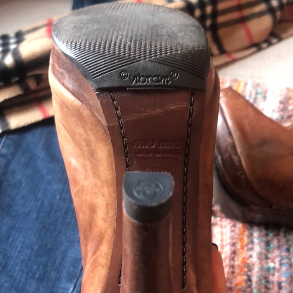 Auth Miu Miu Platform Peep toe Booties Boots - Picture 5 of 6